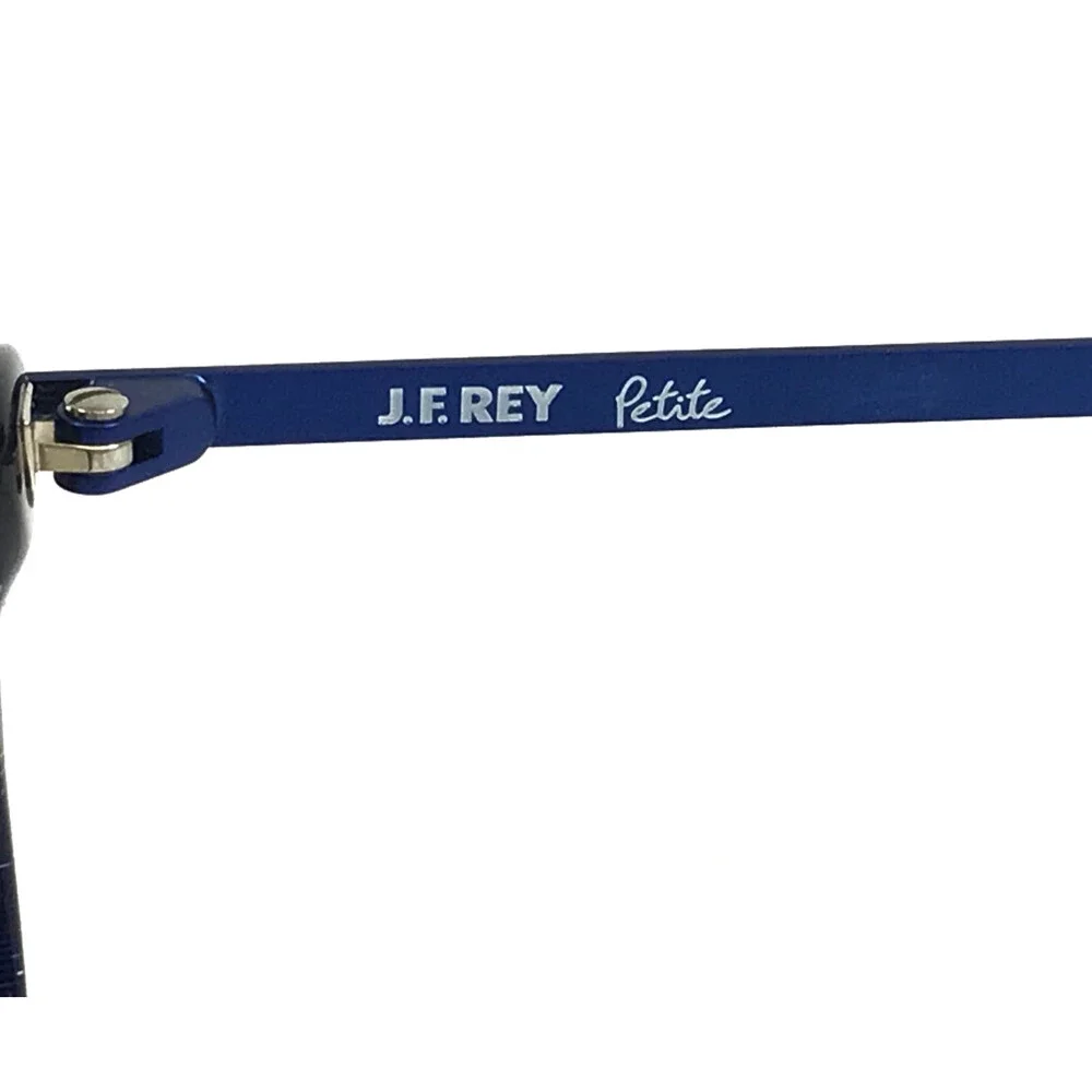 J.F. Rey Petite Eyeglasses Frames PA101 2570 Blue Pixel Navy Black 49-16-140